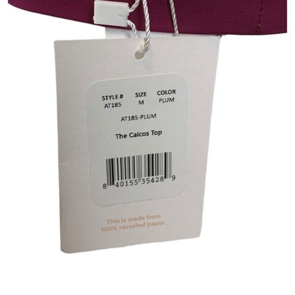 Andie Swim The Caicos Bikini Top Plum Purple Women’s Size Medium Adj Straps New! - Picture 3 of 10